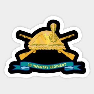 3d Infantry Regiment - DUI w Br - Ribbon X 300 Sticker